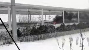 Çin'de hızlı tren alev aldı