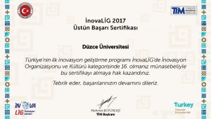 Düzce Üniversitesi ve Düzce Teknopark'tan İnovaLİG başarısı