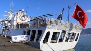 Rize'ye Sahil Güvenlik Komutanlığı'na bağlı ' TCSG DOST' Arama Kurtarma Gemisi demir attı