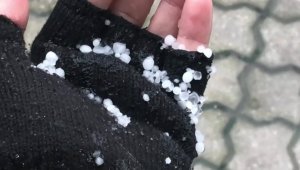 Çanakkale'de sağanak ve dolu yağışı