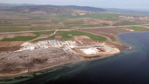 Çanakkale Köprüsü'nün çalışmaları havadan görüntülendi