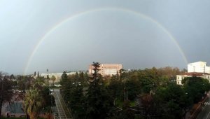 Samsun'da gökkuşağı görenleri büyüledi