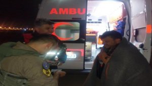 Yatta mahsur kalan şahıs helikopterle kurtarıldı