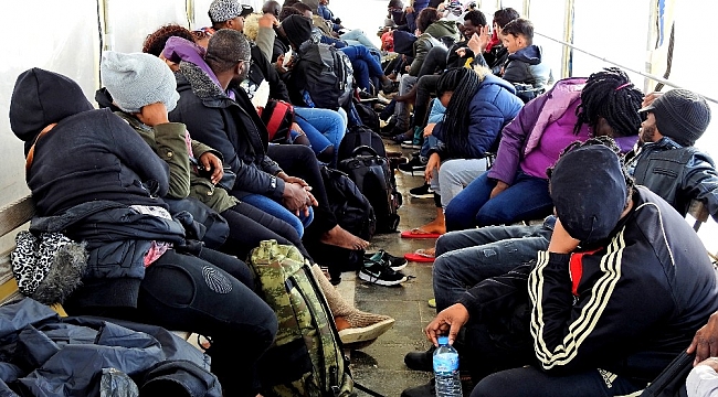 Çeşme'de çoğunluğu Afrikalı 46 kaçak göçmen yakalandı