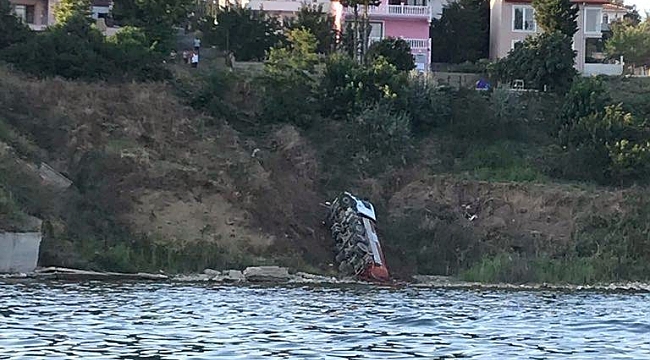 Vidanjör denize uçtu