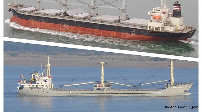 Kuzey Ege Denizinde gemiler çarpıştı : M/V Panda ve M/V Barlas