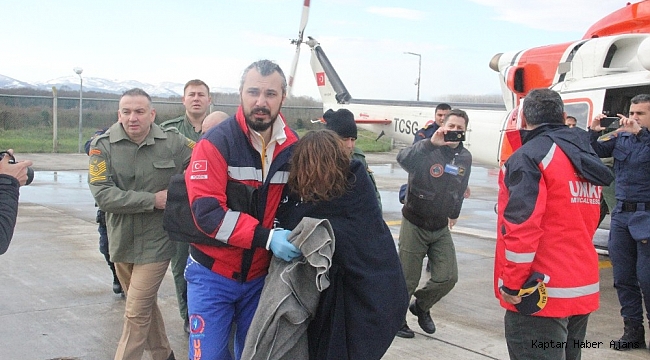 Karadeniz'de batan gemiden 6 kişi kurtarıldı