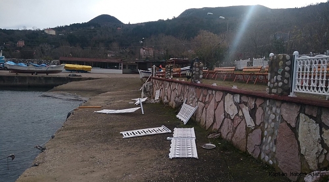 Şehir magandaları sahildeki her şeyi parçaladı