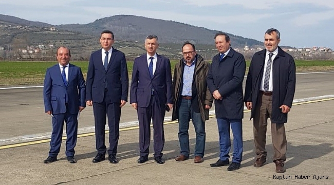 Vali Bektaş, Havalimanı'nda ILS sisteminin montajı çalışmalarını inceledi