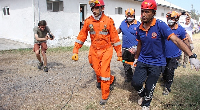 Denizkurdu 2019'da gerçeğini aratmayan deprem tatbikatı