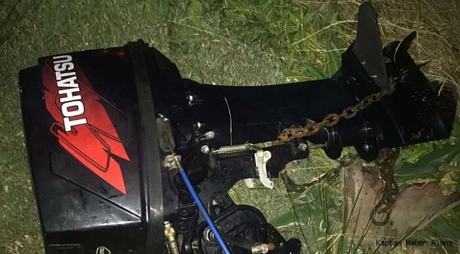 Ayvalık'ta tekne motoru hırsızı tutuklandı
