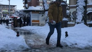 Karda 'penguen yürüyüşü' hayat kurtarıyor