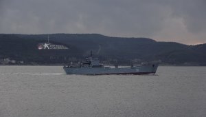 Rus savaş gemisi 'Saratov' Çanakkale Boğazı'ndan geçti
