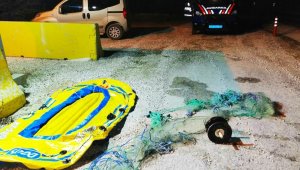 Botla kaçak balık avı yapan 4 kişi yakalandı