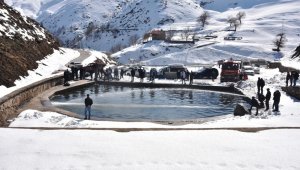 Buz gibi havada suya girip yüzdüler