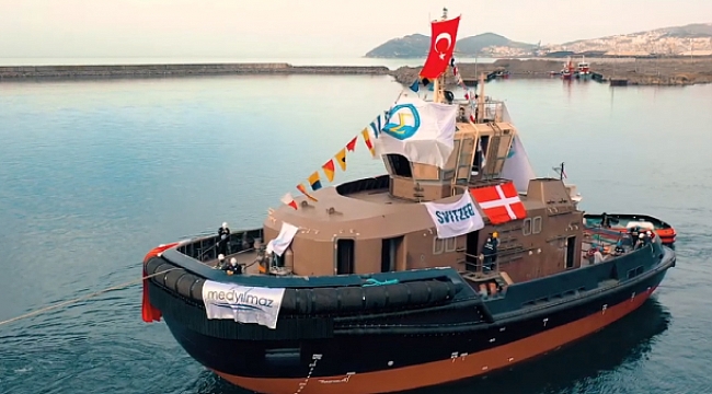 Med Marine Svitzer'e inşa ettiği ikinci römorkörü de suya indirdi!