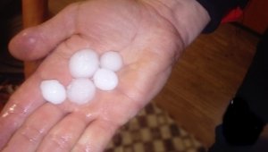 Tekirdağ'da ceviz büyüklüğündeki dolu korkuttu