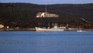 Rus savaş gemisi 'Saratov' Çanakkale Boğazı'ndan geçti