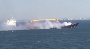 İzmir açıklarındaki gemide uygulanan fumigasyon panik yarattı!