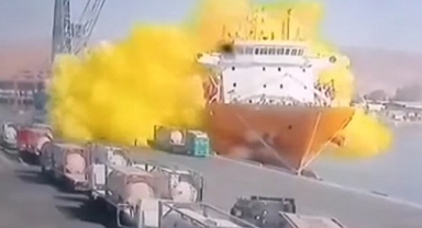 Ürdün'de klor yüklü tank gemiye düştü: 251 yaralı, 12 Ölü